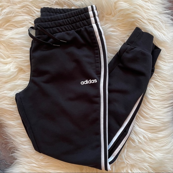 Women’s adidas black drawstring jogger pants MED